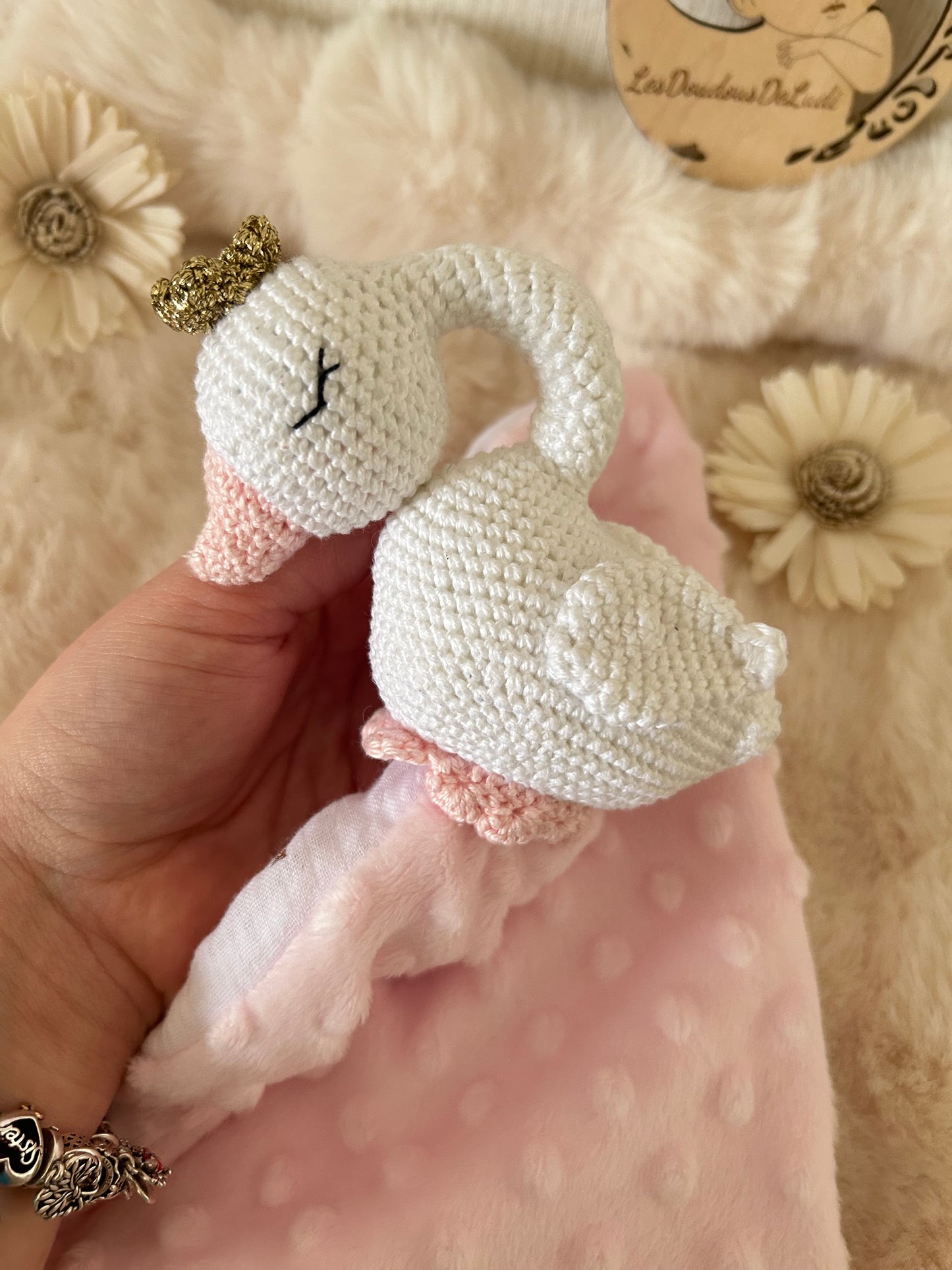 Doudou Eva le Cygne Personnalisable