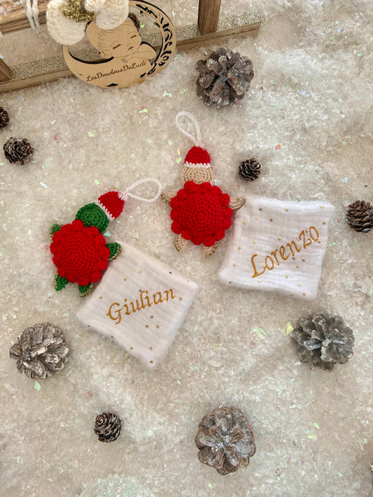 Petite tortue au crochet à suspendre pour Noël 🎄