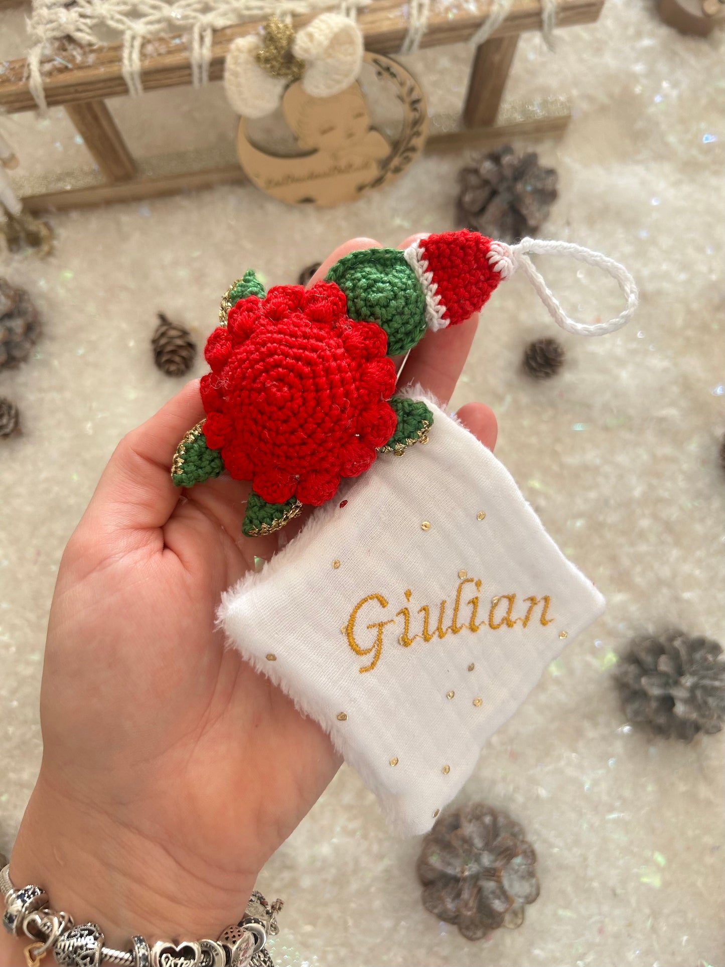 Petite tortue au crochet à suspendre pour Noël 🎄