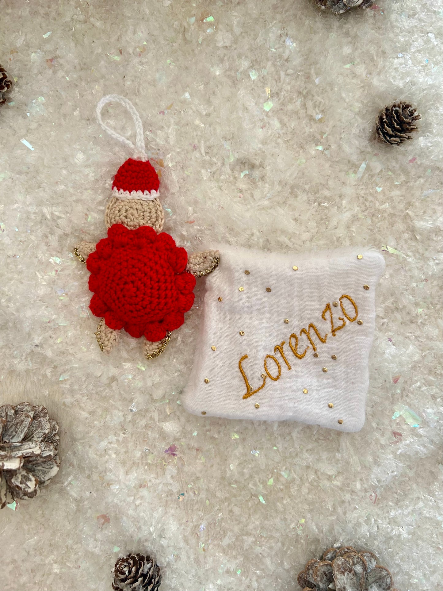 Petite tortue au crochet à suspendre pour Noël 🎄