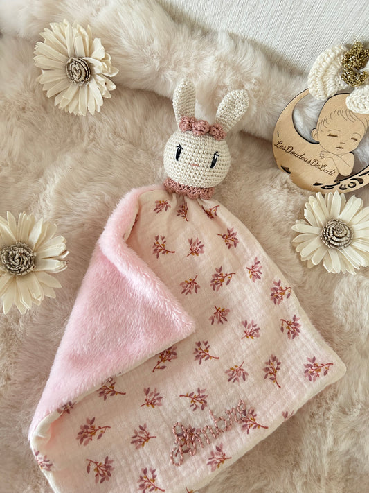 Valentine la Lapine Écru-Rose Satin