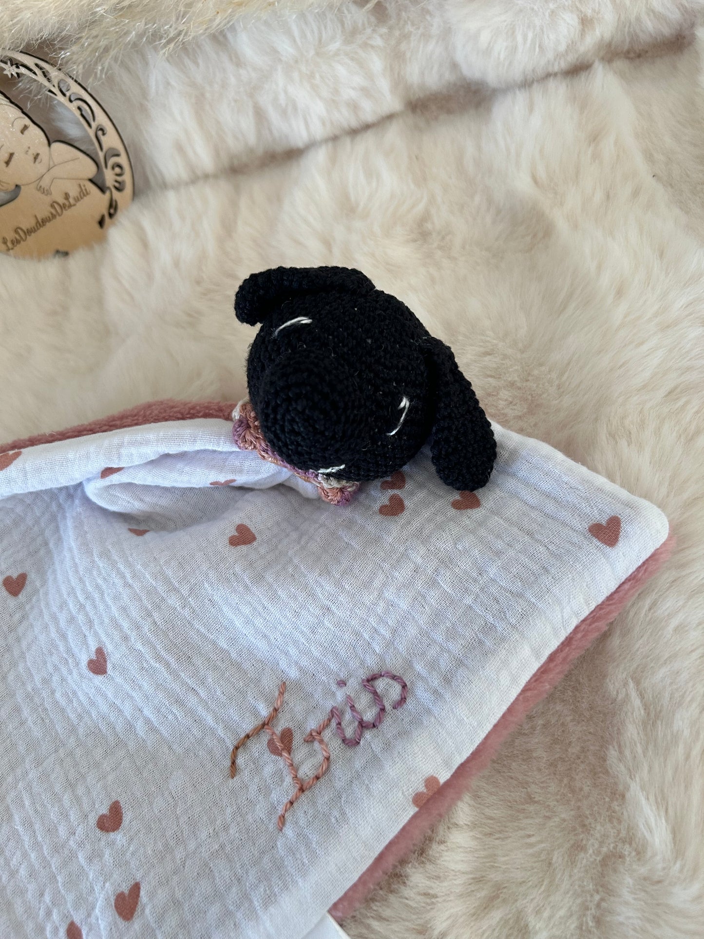 Commande Personnalisée Doudou Labrador noir