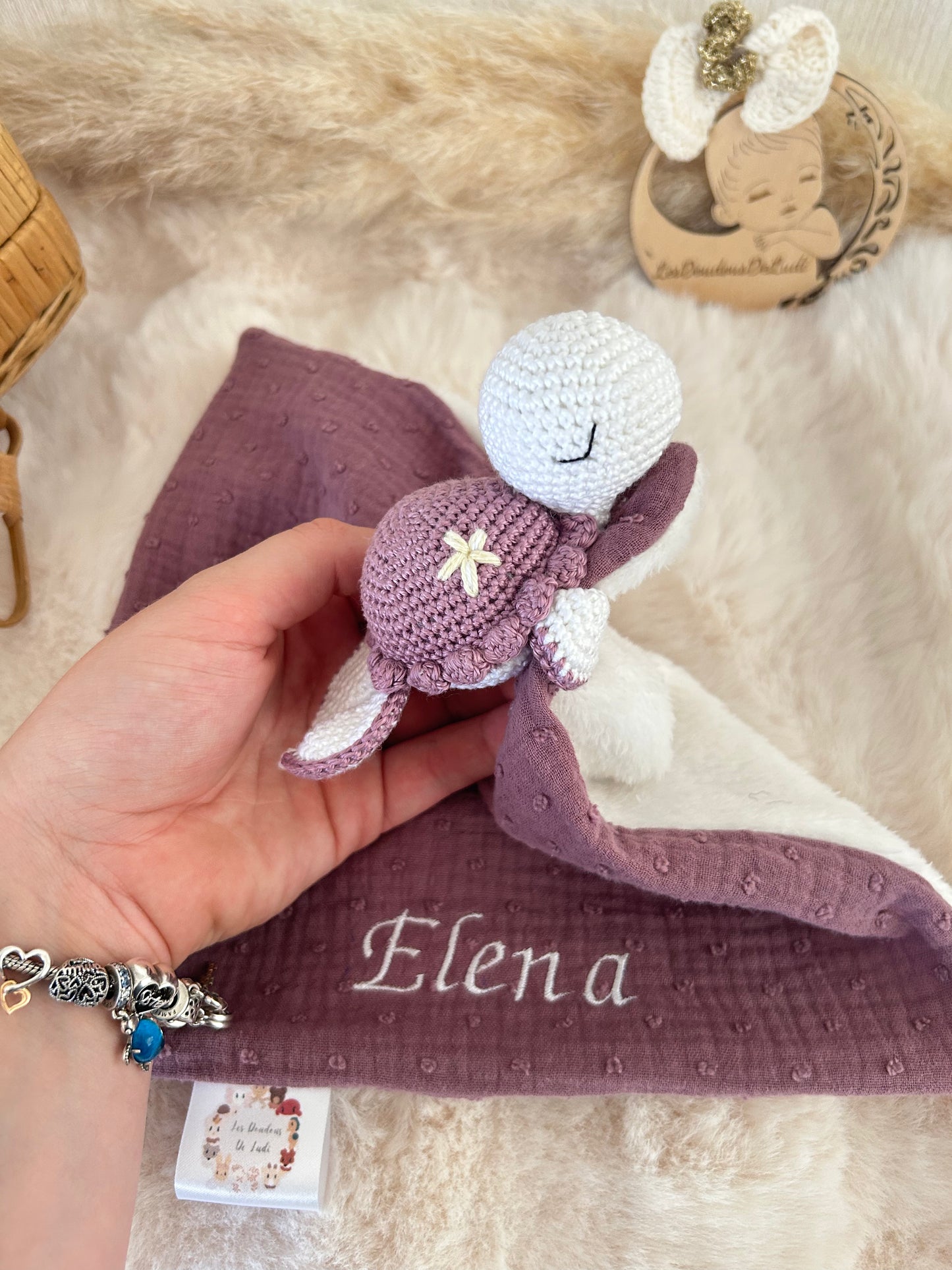 Lily La Tortue Violet-Blanc