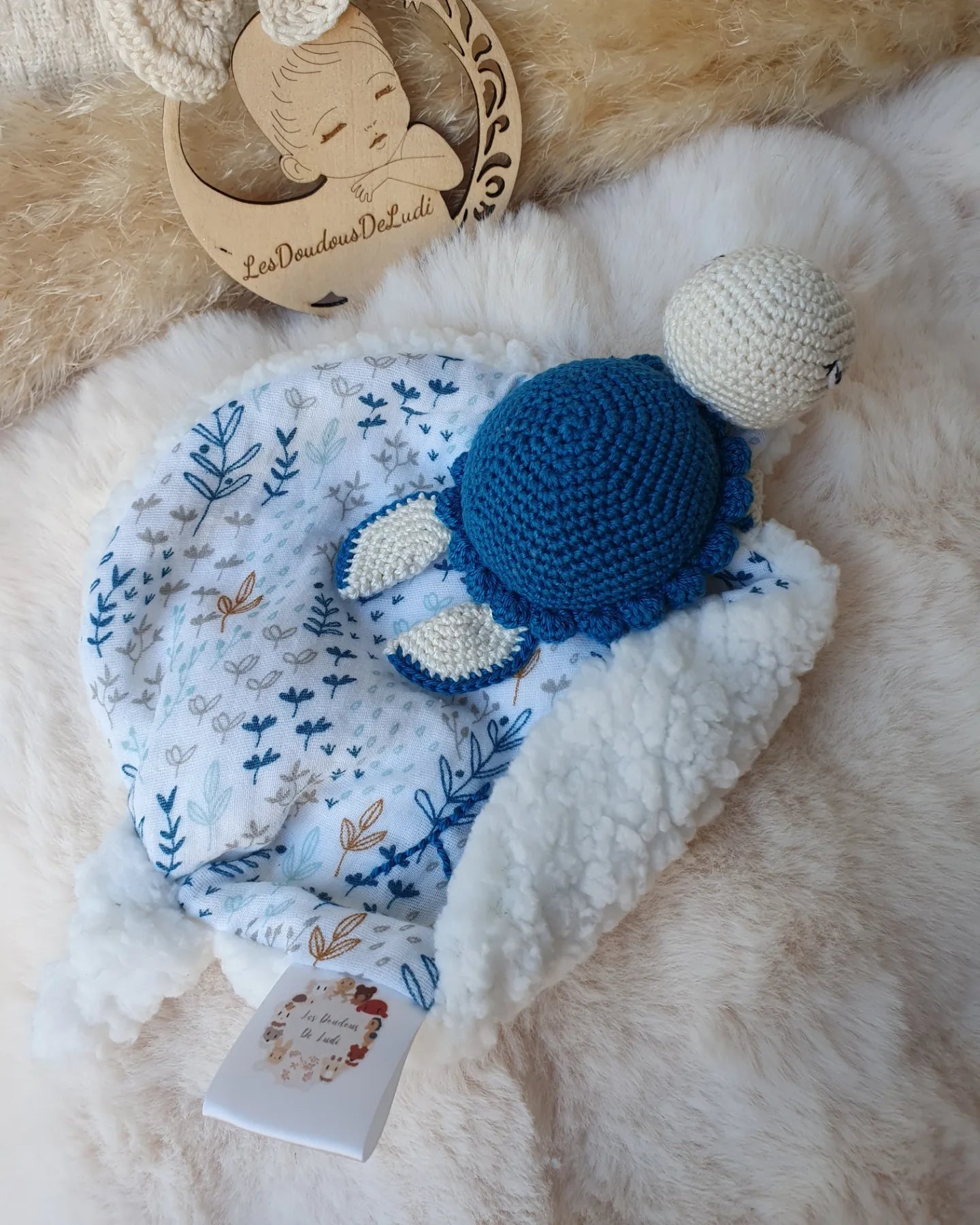 Lily La Tortue Bleu Roi-Écru