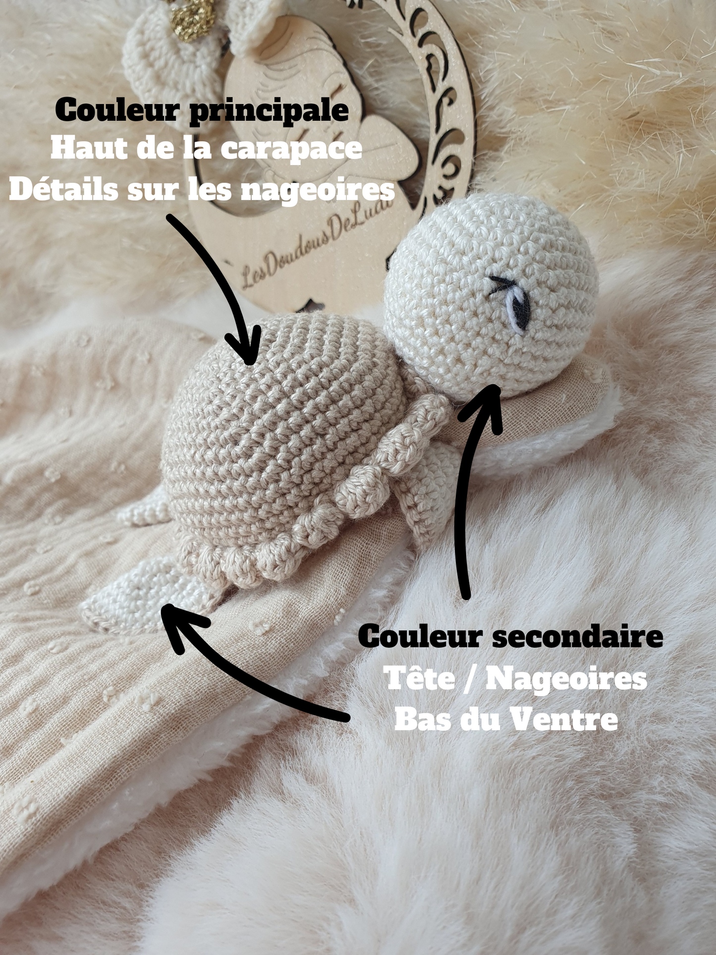 Mini doudou Lily La Tortue Personnalisable