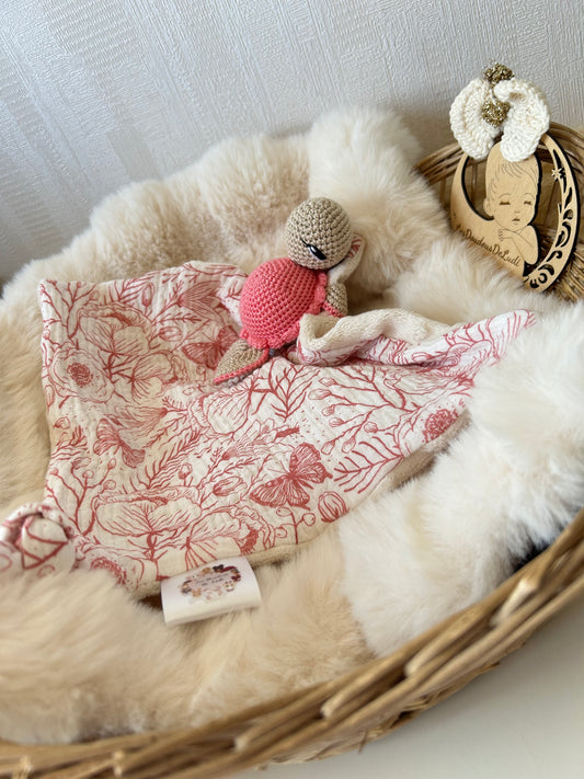 Lily La Tortue Pailletée Rose Vif/Sable EXPÉDITION EN 48H MAXIMUM