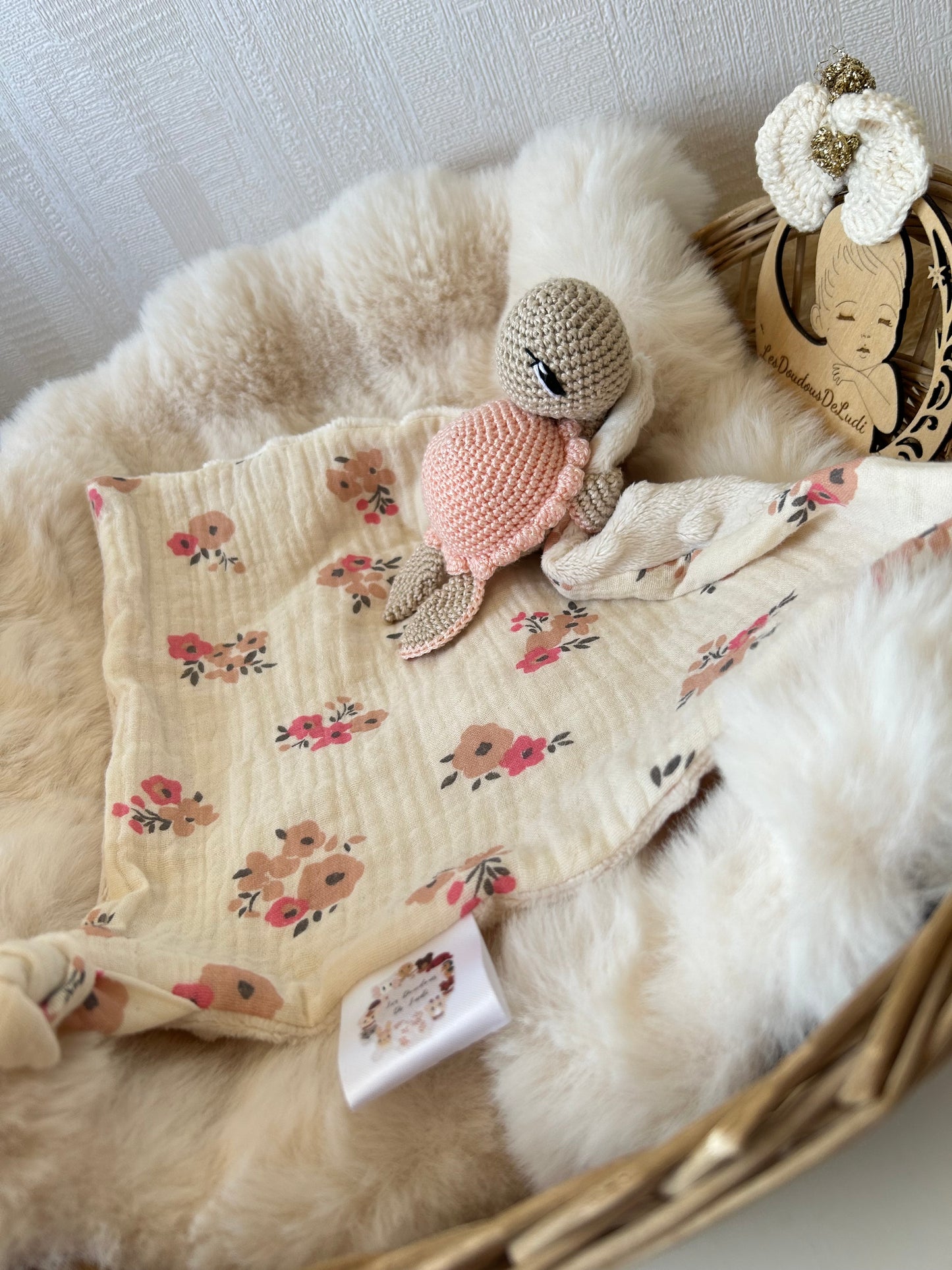 Lily La Tortue Pailletée Saumon/Sable EXPÉDITION EN 48H MAXIMUM