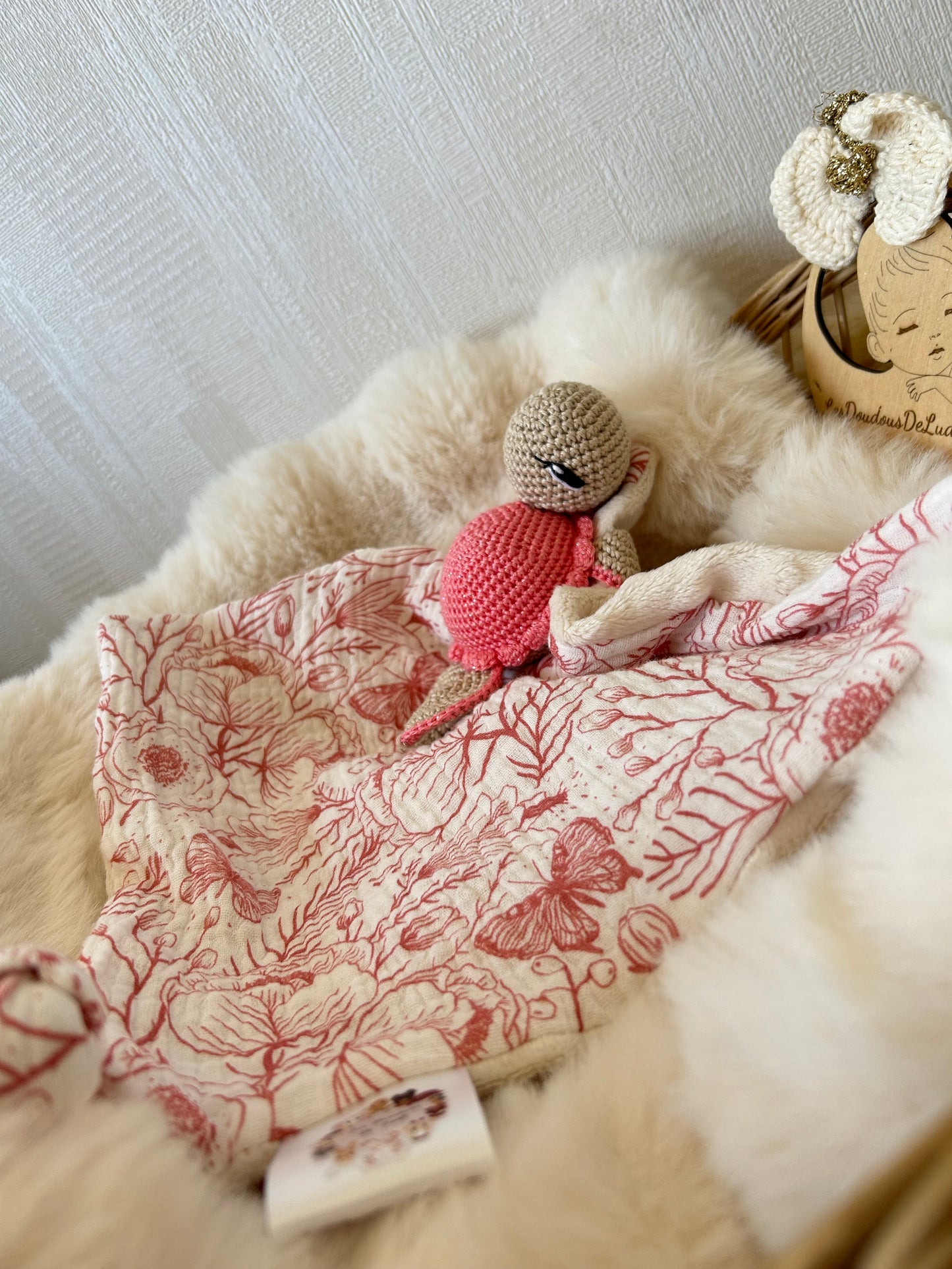 Lily La Tortue Pailletée Rose Vif/Sable EXPÉDITION EN 48H MAXIMUM