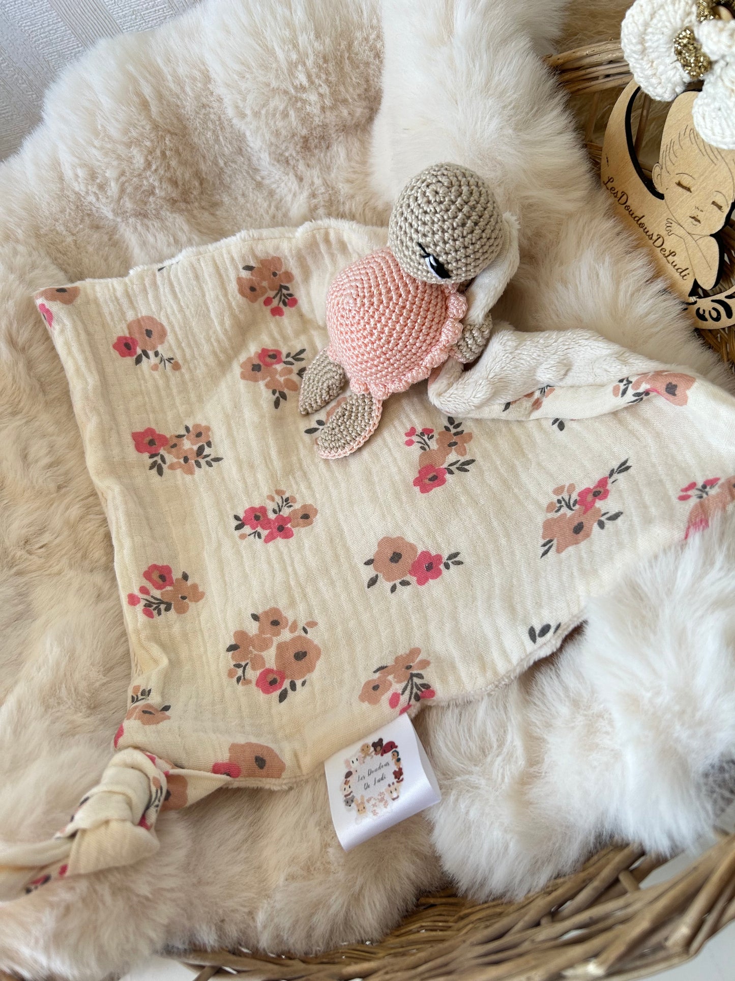 Lily La Tortue Pailletée Saumon/Sable EXPÉDITION EN 48H MAXIMUM