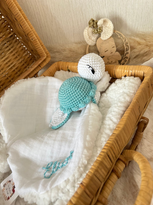 Lily La Tortue Bleu clair-Blanc