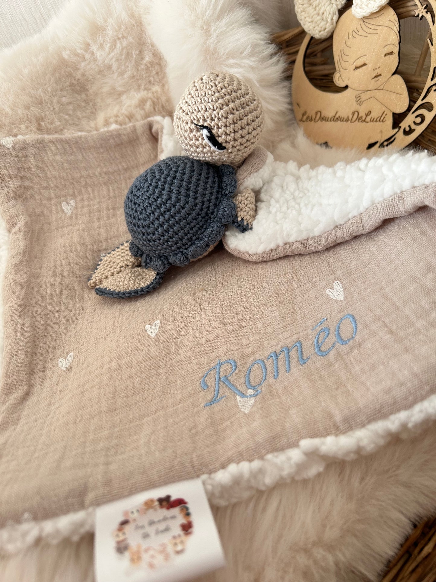 Lily La Tortue Bleu Gris-Sable
